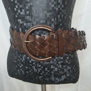 New York & Company Dark Brown Woven Belt